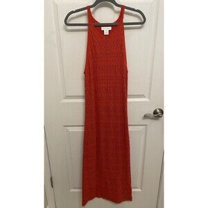 House of Harlow 1960 Revolve Crochet Knit Maxi Dress Orange Boho Festival M